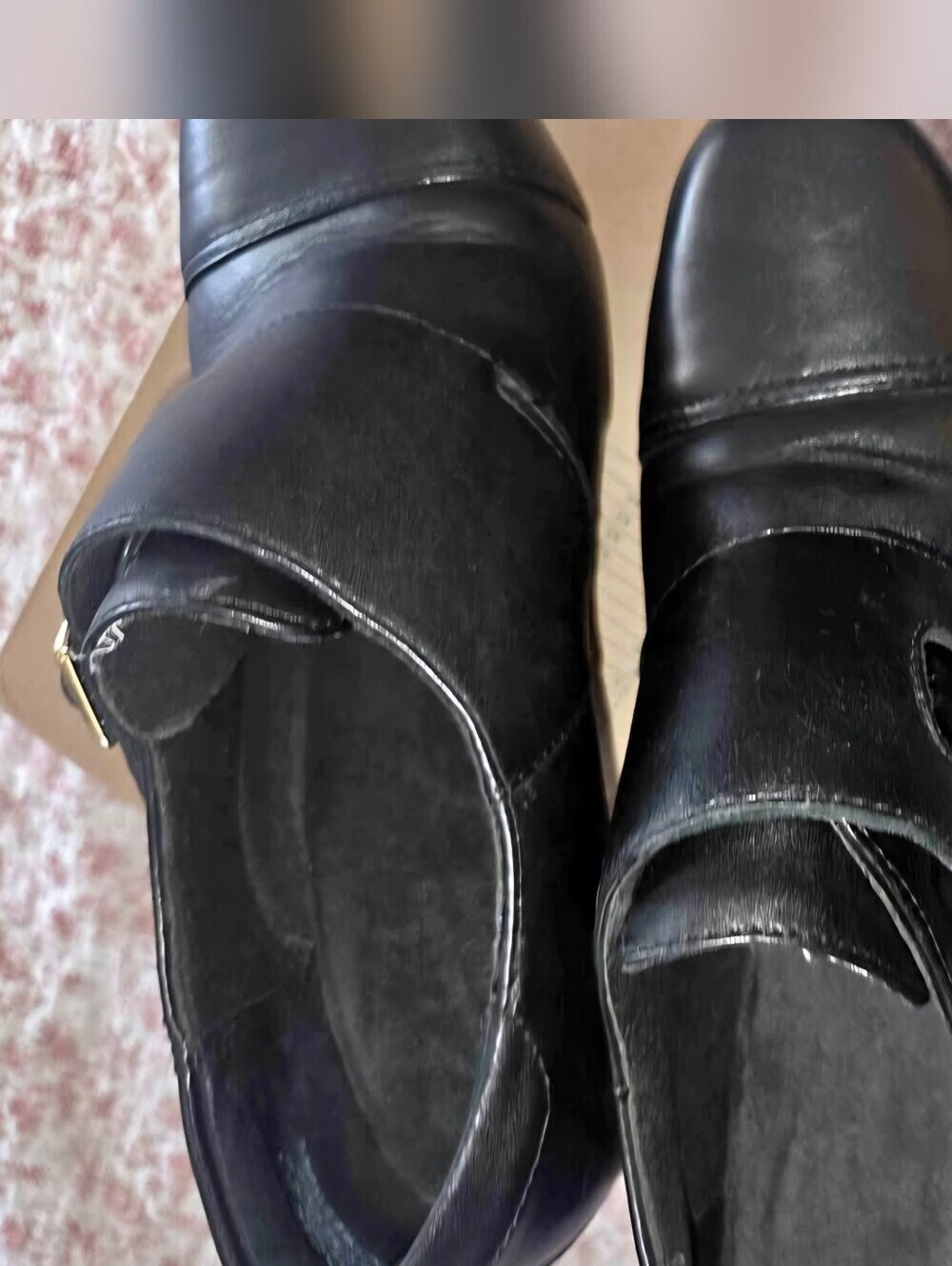 Clarks Sapphire Athena Double Monk Strap Black Leather Booties 4in Heel - Picture 2 of 6